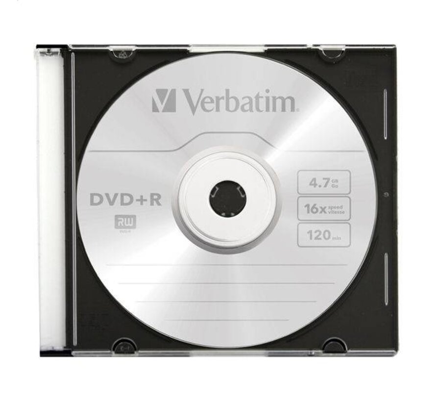 VERBATIM DVD+R 4,7GB 16X SLIM CASE*1 P