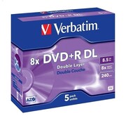 Verbatim Verbatim DVD+R 8.5G 8X Double Layer Jewel Case*5 43541