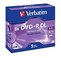 Verbatim DVD+R 8.5G 8X Double Layer Jewel Case*5 43541