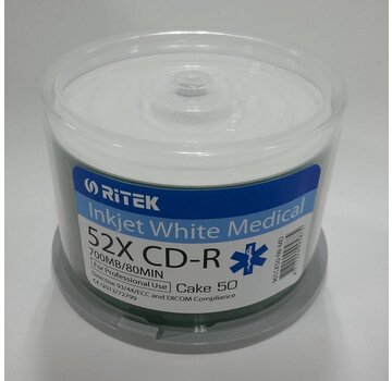 Traxdata TRAXDATA CD-R 700MB 52X INKJET FF PRINTABLE MEDICAL CAKE*50 901CK50-IW-MD