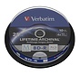 VERBATIM BD-R BLU-RAY 25GB 4X PRINTABLE M-DISC ARCHIVAL CAKE*10  43825