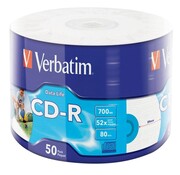 Verbatim VERBATIM CD-R 700MB 52X PRINTABLE DATA LIFE SP*50  43794