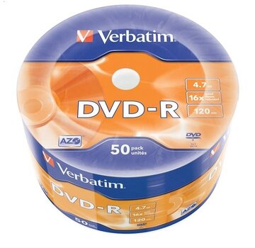 Verbatim VERBATIM DVD-R 4,7GB 16X SP*50  43788