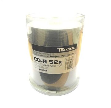 Traxdata TRAXDATA CD-R 700MB 52X PRO HD GLOSSY INKJET PRINT C*100 901CK10DIGPRO