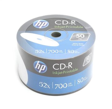 HP HP CD-R 700MB 52X WHITE FF  InkJet Printable SP*50