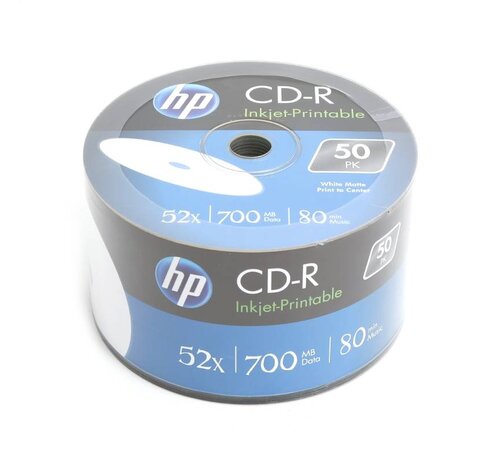 HP HP CD-R 700MB 52X WHITE FF  InkJet Printable SP*50