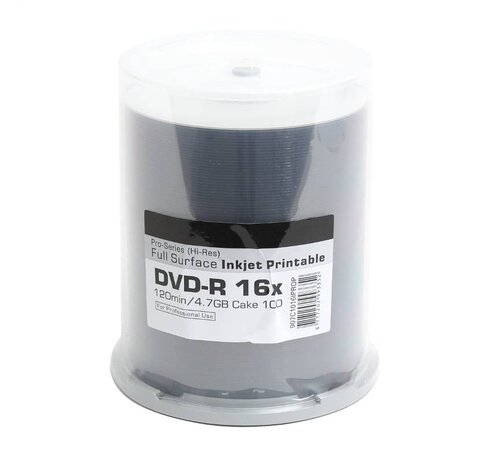 Traxdata TRAXDATA DVD-R 4,7GB 16X PRO HI-RES WHITE INK-PRINT CAKE*100 907C1016IPROP