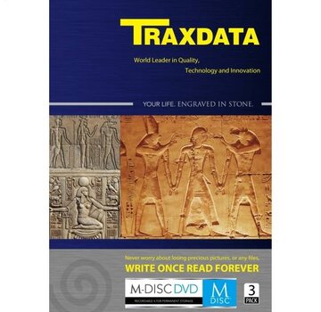Traxdata TRAXDATA M-DISC DVD-M 4,7GB 4X 3IN1 PACK WHITE INKJET PRINTABLE