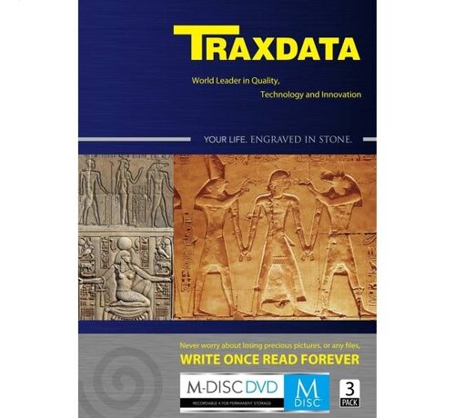 Traxdata TRAXDATA M-DISC DVD-M 4,7GB 4X 3IN1 PACK WHITE INKJET PRINTABLE
