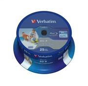 Verbatim VERBATIM BD-R BLU-RAY 25GB 6X WIDE PRINTABLE CAKE*25 43811