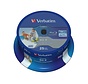 VERBATIM BD-R BLU-RAY 25GB 6X WIDE PRINTABLE CAKE*25 43811