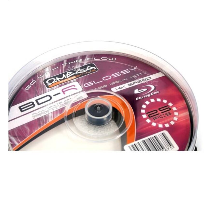 FREESTYLE BD-R BLU-RAY 25GB 6X PRINT GLOSSY CAKE*25