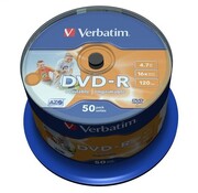Verbatim Verbatim DVD-R 4.7GB 16X printable Full Cake*50 43533