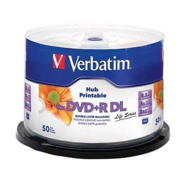 Verbatim VERBATIM DVD+R 8,5GB 8X DOUBLE LAYER PRINTABLE CAKE*50 97693