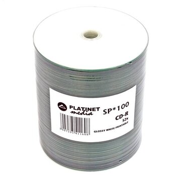 Platinet PLATINET CD-R 700MB 52X GLOSSY WHITE PRINT SP*100 [ 41160 ]