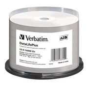 Verbatim VERBATIM CD-R 700MB 52X AZO WIDE PRINTABLE NO ID CAKE*50 43745