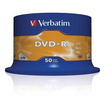 Verbatim VERBATIM DVD-R 4,7GB 16X CAKE*50  43548
