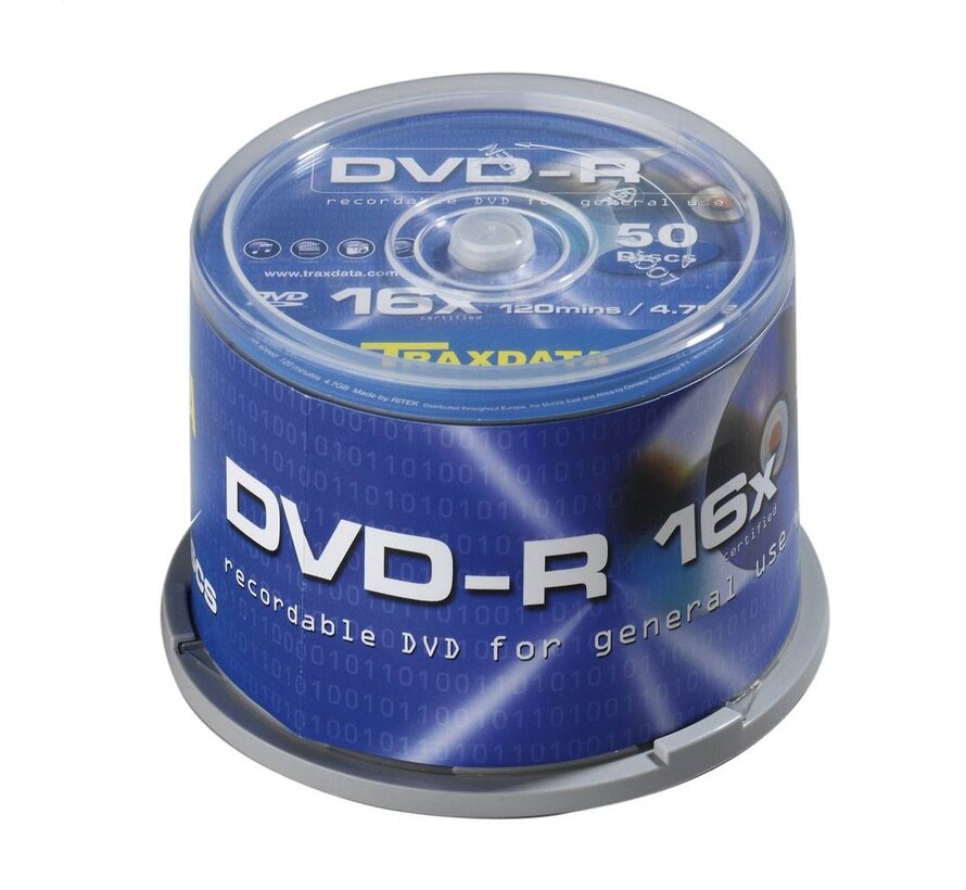 TRAXDATA DVD-R 4,7GB 16X CAKE*50 9077E3ITRA003