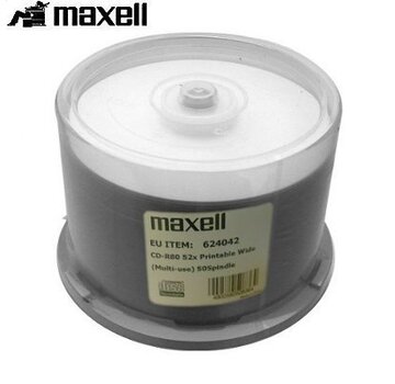 Maxell MAXELL CD-R 700MB 52X WHITE INKJET PRINTABLE CAKE BOX*50 624042.40.CN