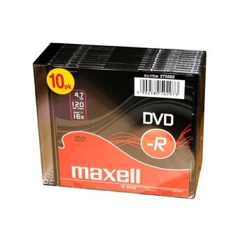 Maxell MAXELL DVD-R 4,7GB 16X SLIM*10 275592.40.TW