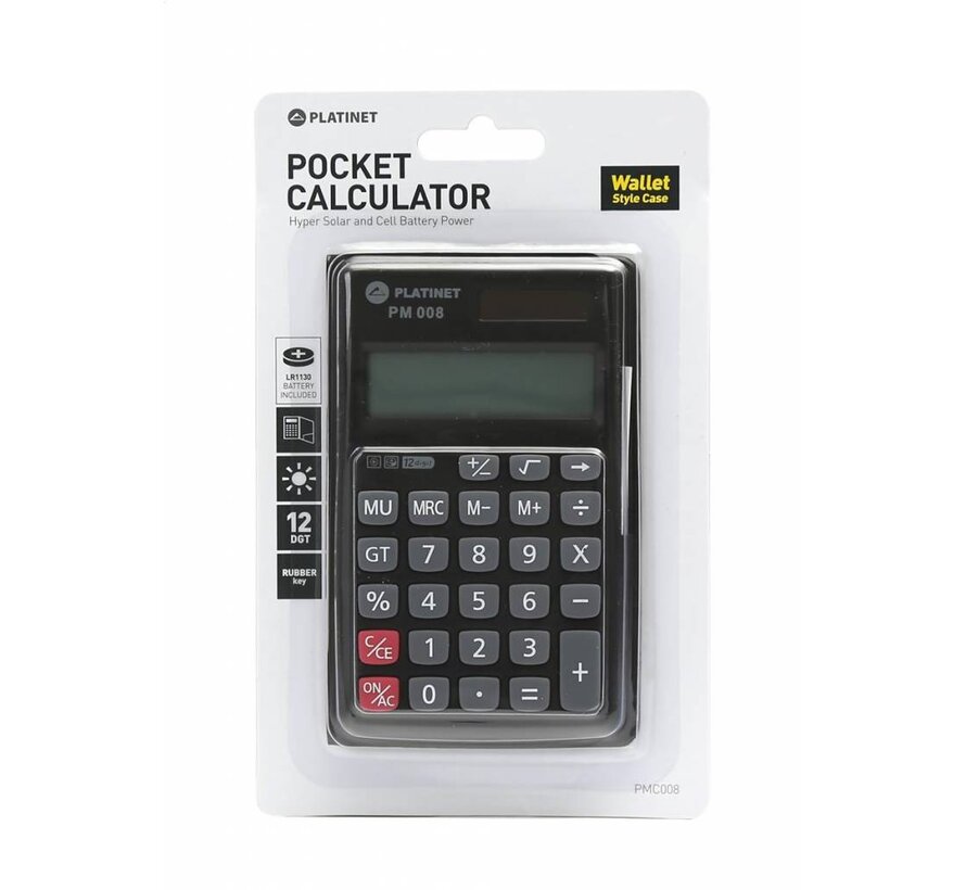 TASCHENRECHNER PLATINET PM008 12D WALLET