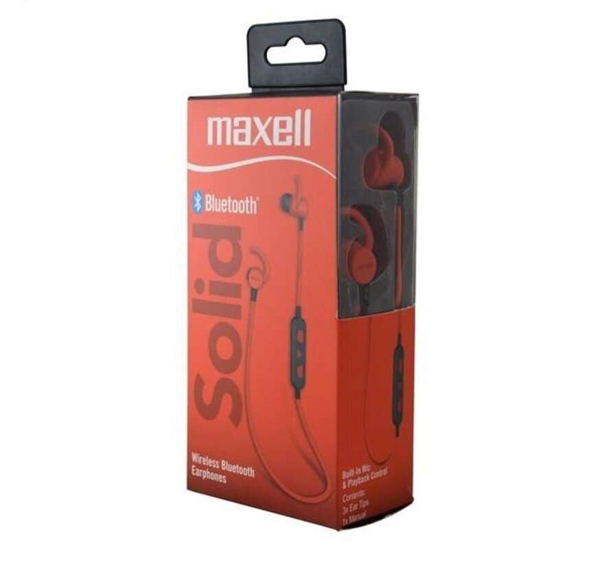 MAXELL EARPHONES BLUETOOTH SOLID BT 100  RED 303981.00.CN