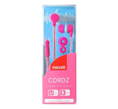 Maxell MAXELL CORDZ EARPHONES PINK 303782.00.CN