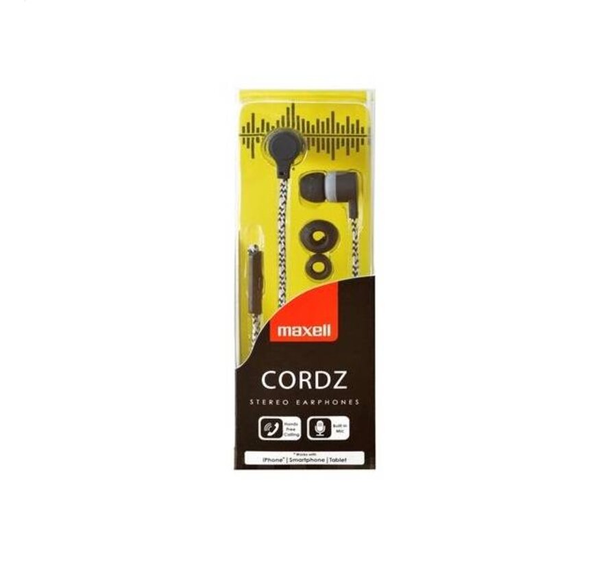MAXELL EARPHONES CORDZ  BLACK 303780.00.CN