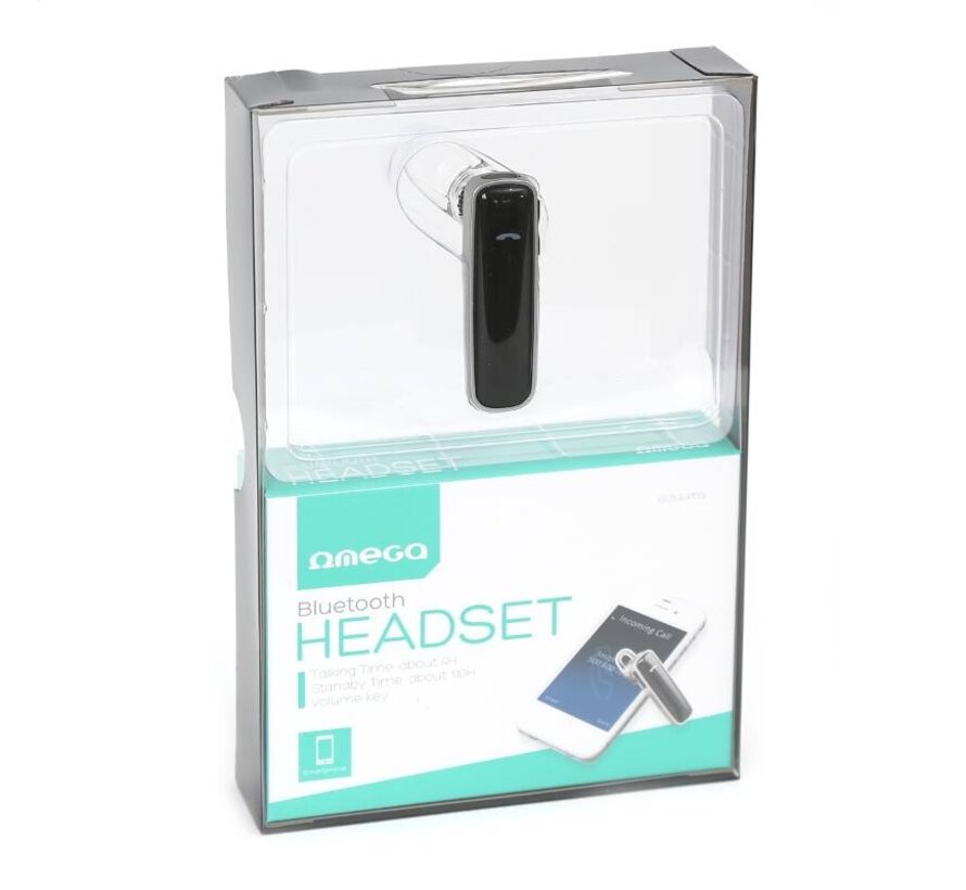 OMEGA EARPHONE BLUETOOTH R400 V3.0+EDR MONO BLACK [42013]