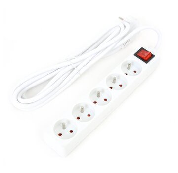 Fiesta RALLONGE FIESTA 3,0M 5 PRISES TYPE E FRENCH BLANCHE 42045