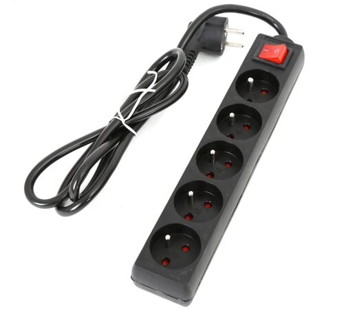 Fiesta RALLONGE FIESTA 1,5M 5 PRISES TYPE E FRENCH BLACK 42042