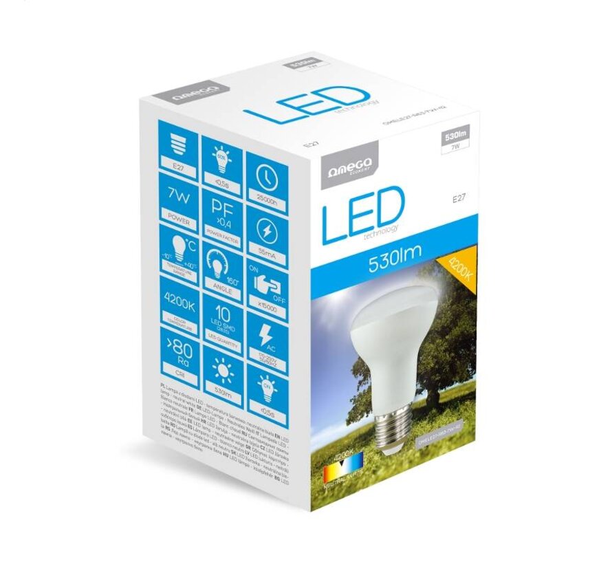 OMEGA LED BULB 4200K R63 7W