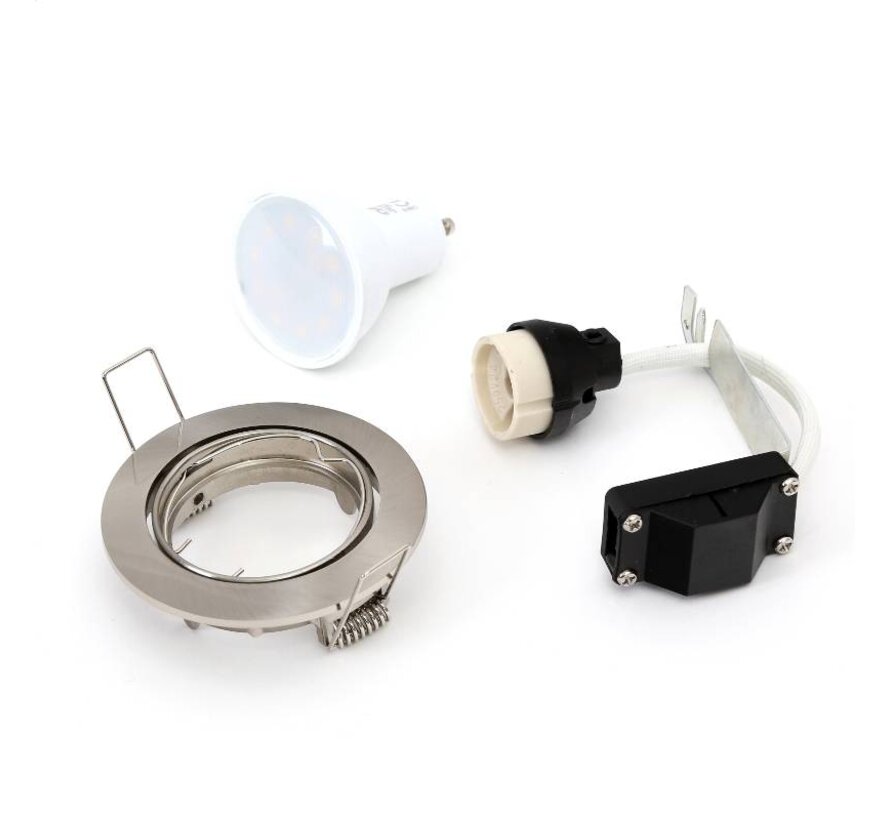 ENSEMBLE COMPLET: AMPOULE GU10 7W 4200K + SUPPORT ET DOUILLE !!