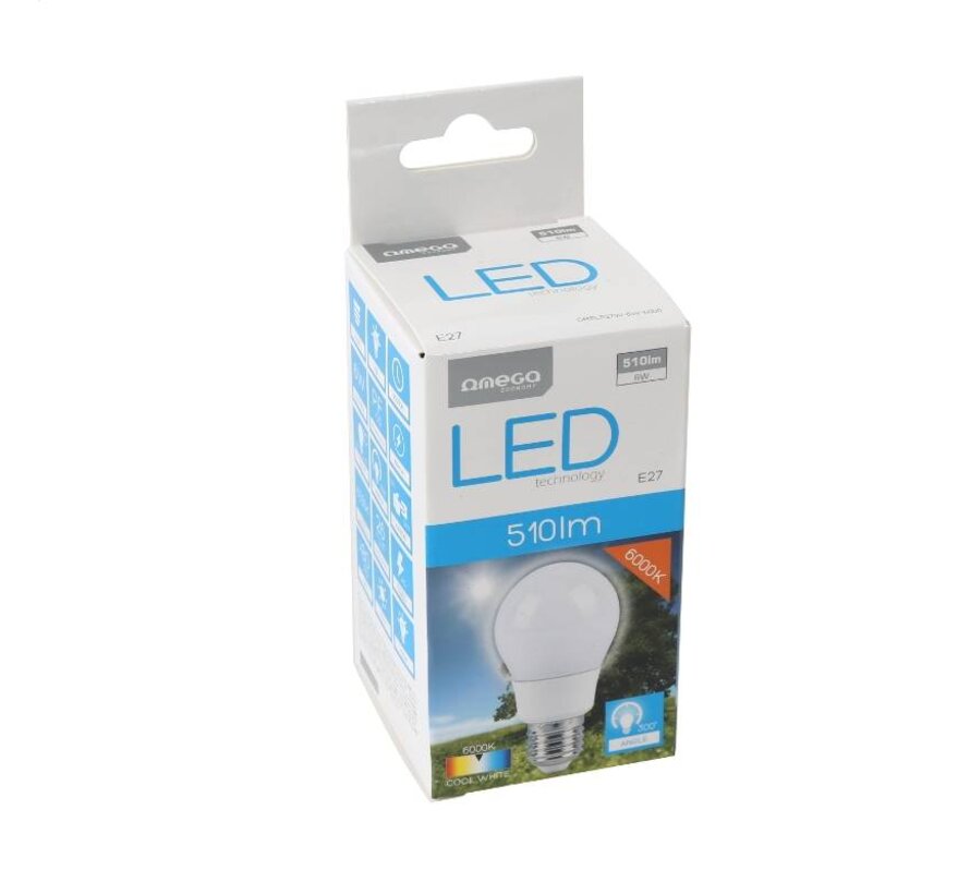 OMEGA LED BULB WIDE ANGLE 6000K E27 6W