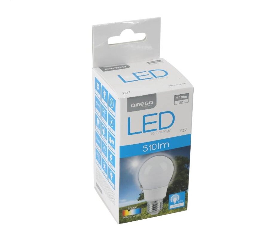 OMEGA LED BULB WIDE ANGLE 2800K E27 6W