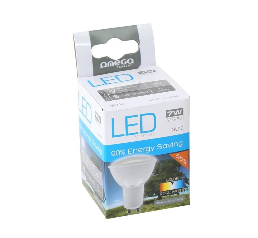 OMEGA LED SPOTLIGHT 6000K GU10 500LM 42799