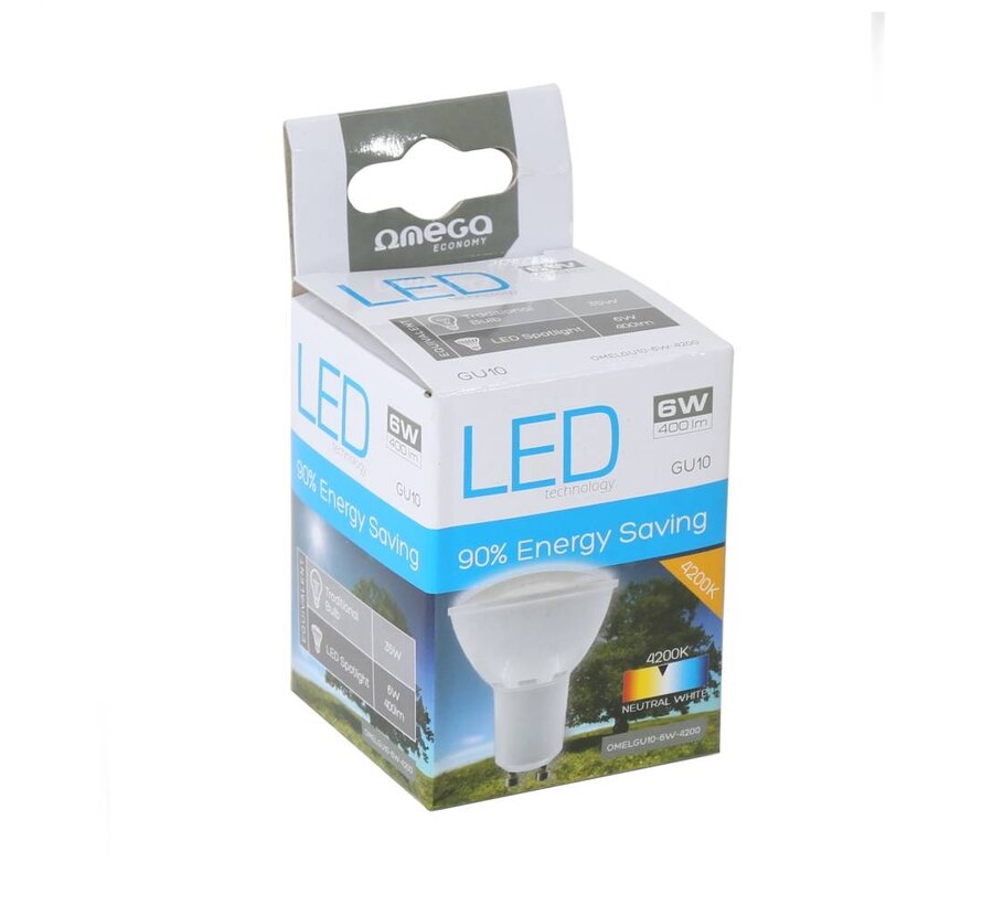 OMEGA LED SPOTLIGHT 4200K GU10 6W 400LM