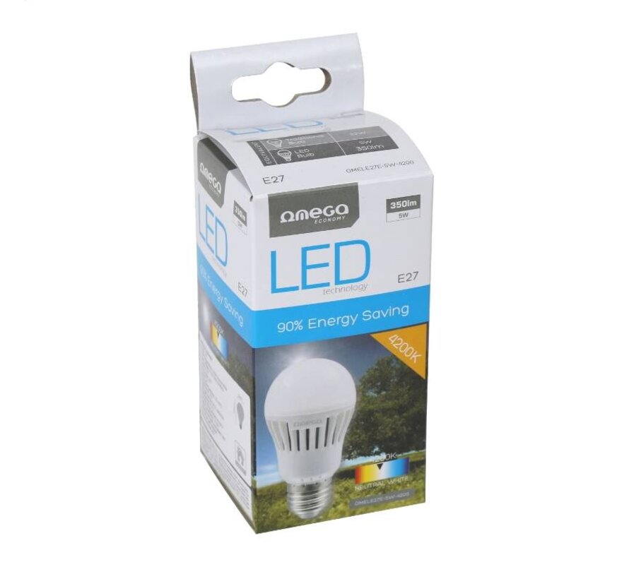 AMPOULE LED ECO OMEGA 4200K E27 5W [42656]