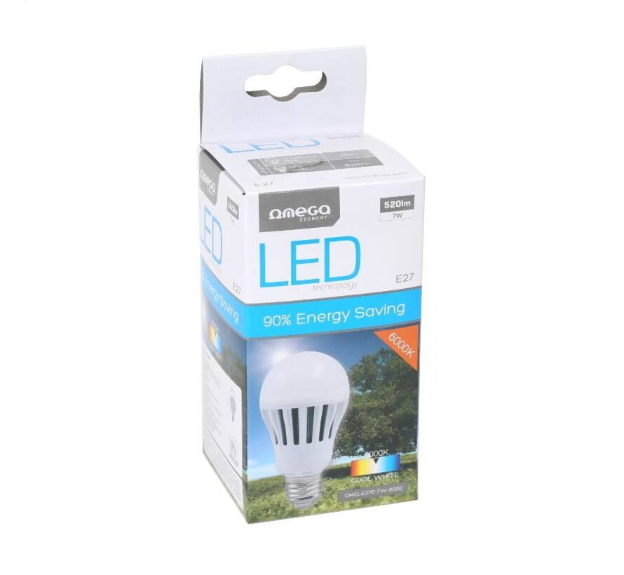 OMEGA LED BULB ECO 6000K E27 7W