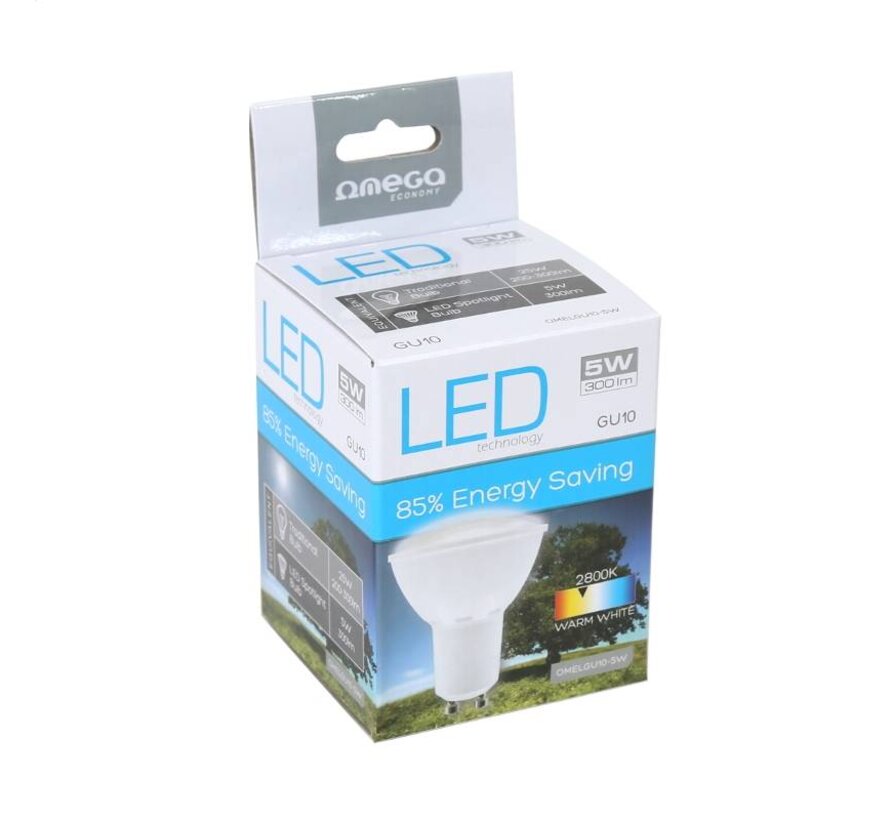 OMEGA LED SPOTLIGHT 2800K GU10 4W 300LM