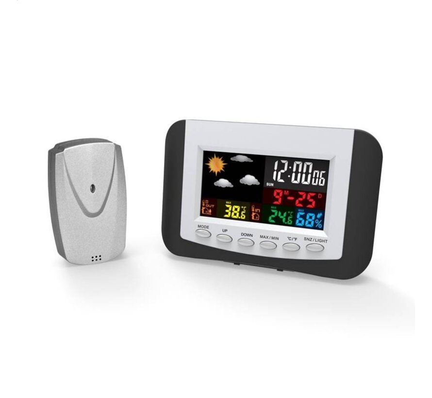 OMEGA DIGITAL WEATHER STATION LCD INDOOR/OUTDOOR WIRELLESS