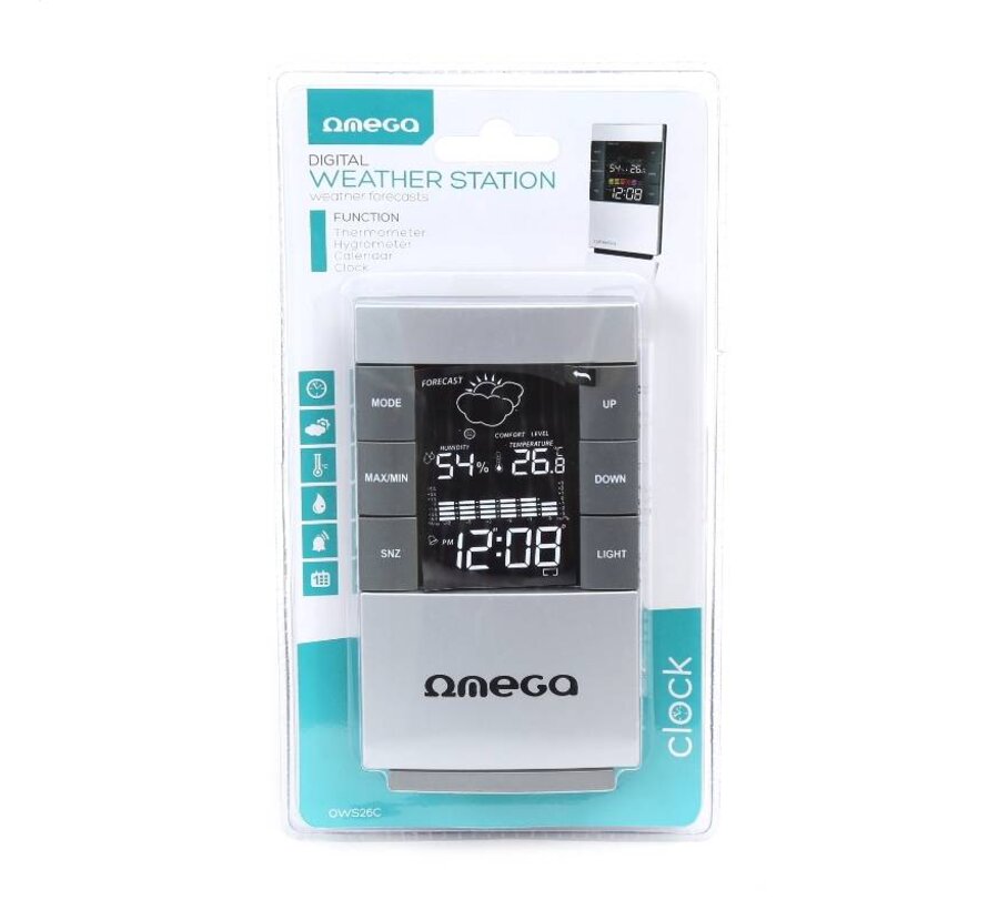 STATION METEO NUMERIQUE OMEGA OWS-26C HIGRO COLOR [41358]