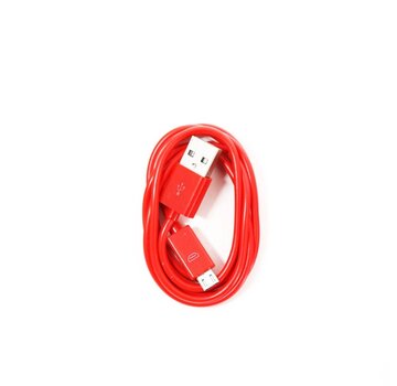 Omega OMEGA PVC MICRO USB TO USB & DATA POLY CABLE 1M RED [44342]