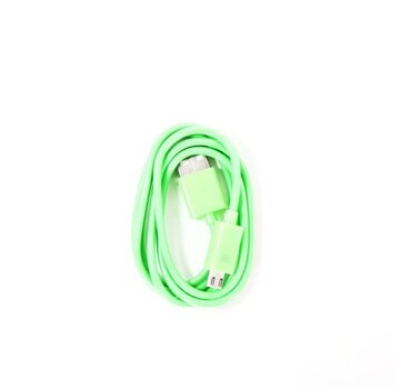 Omega OMEGA PVC MICRO USB TO USB & DATA POLY CABLE 1M GREEN [44341]