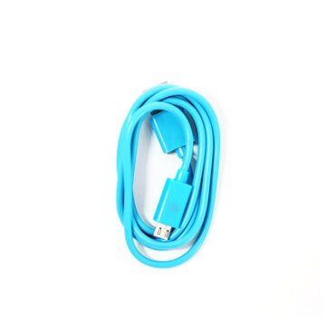 Omega OMEGA BAJA PVC MICRO USB TO USB & DATA POLY CABLE 1M BLUE [44340]