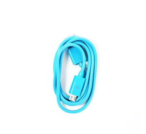 Omega OMEGA PVC MICRO USB TO USB & DATA POLY CABLE 1M BLUE [44340]