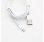 OMEGA FABRIC HIGH QUALITY LIGHTNING TO USB 1,2A 100 COPPER TAIWAN POLY 2M WHITE [44278]