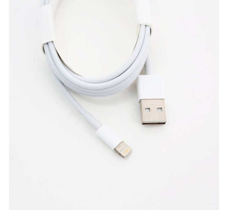 OMEGA CABLE HAUTE QUALITE LIGHTNING USB 1.2A 100 CUIVRE TAIWAN POLY 2M BLANC 44278