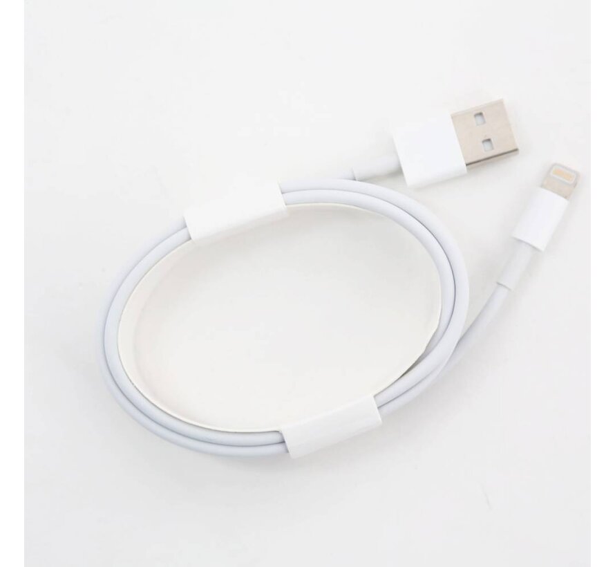 OMEGA FABRIC HIGH QUALITY LIGHTNING TO USB 1,2A 100 COPPER TAIWAN POLY 2M WHITE [44278]