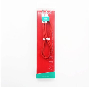 Platinet OMEGA CABLE AUDIO JACK 3.5MM 1M ROUGE 44282